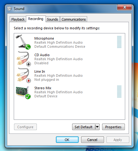 audio mix device enabled audio mix device enabled